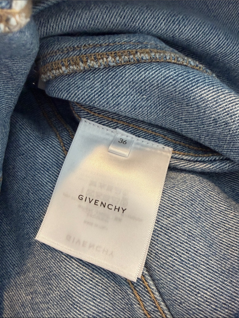 Givenchy Light Blue Washed Denim Wrap-Style Dress - Picture 8 of 9